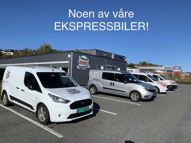 Noen av våre mindre #epressbiler står klare til å bistå våre kunder! - Vi står til tjeneste 24 timer i døgnet, gjennom hele uken - hele året!